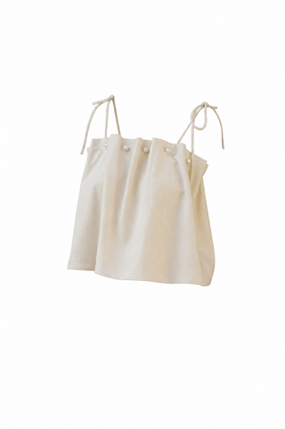 Linen Blend Flowy Tie-Shoulder Set