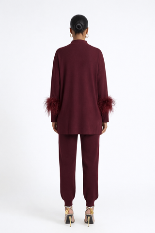 Soho Feather Knit Pants Set