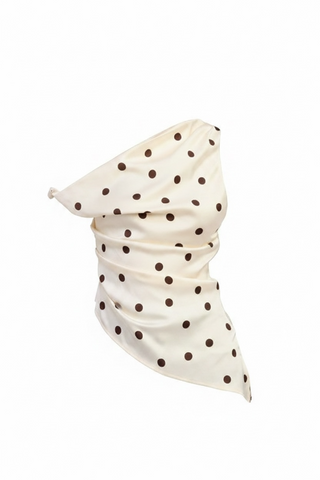 Asymmetric Polka Dot Tunic Top