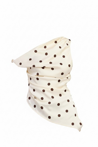 Asymmetric Polka Dot Tunic Top
