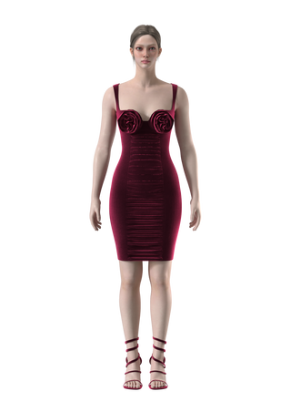 Velvet Rose Mini Dress