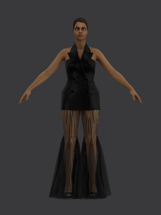 Tuxedo Flare Pants Set