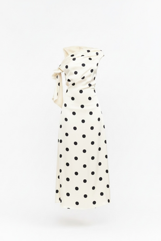 Chic Asymmetric Polka Dot Dress
