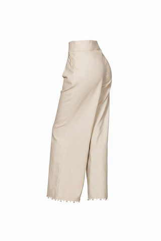 Linen Blend Flowy Tie-Shoulder Set