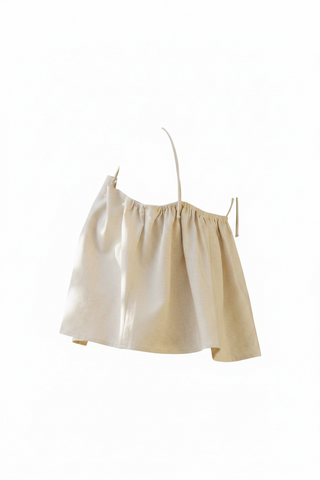 Linen Blend Flowy Tie-Shoulder Set