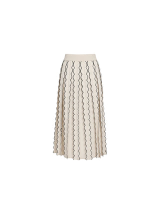Scallop Pleated Skirt Set