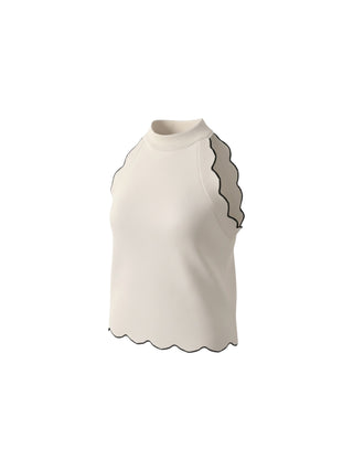 Scallop Pleated Skirt Set