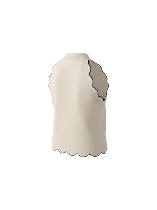 Scallop Pleated Skirt Set