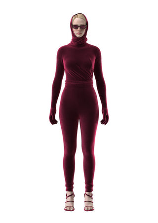 Velvet Gloved Catsuit