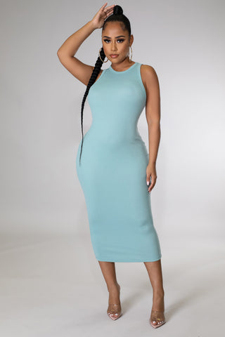 Ribbed Racerback Tank Dress